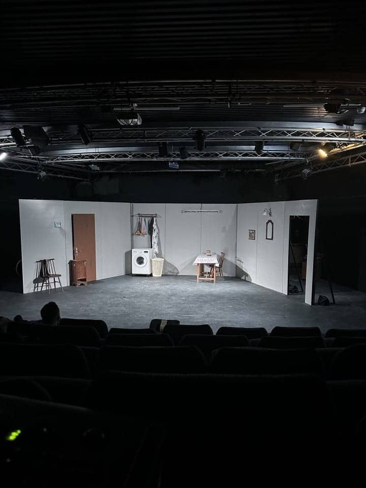 The set from the auditorium.